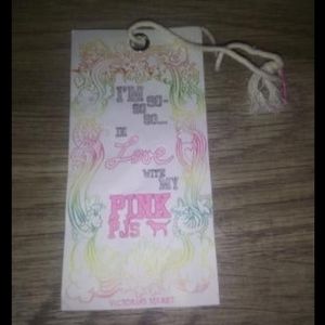 Victoria's Secret PINK PJ's Collectors Hang Tag